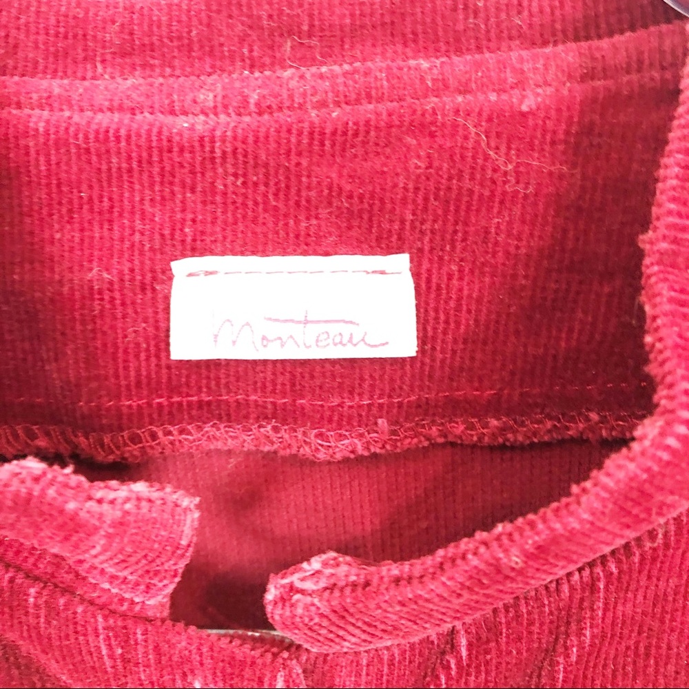 Monteau Red Corduroy Button Front Jacket - image 2